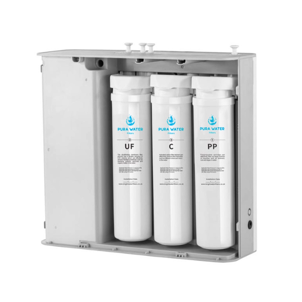 Under sink water filter with 3 way tap,  includes installation